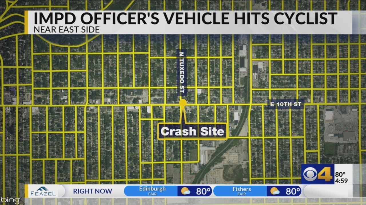 Cyclist in critical condition after being hit by IMPD officer ...