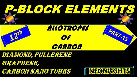 12TH P-BLOCK ELEMENTS | ALLOTROPES OF CARBON|DIAMOND, FULLERENES,GRAPHENE, CARBON NANOTUBES-PART- 15