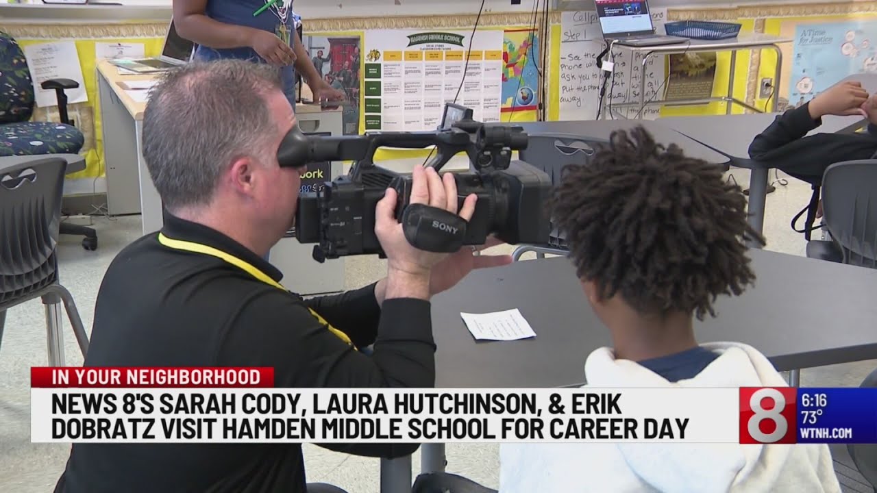 In Your Neighborhood: News 8 anchors teach Hamden students about journalism at career day