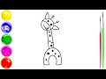 Drawing giraffe for children / Bolalar uchun jirafa chizish