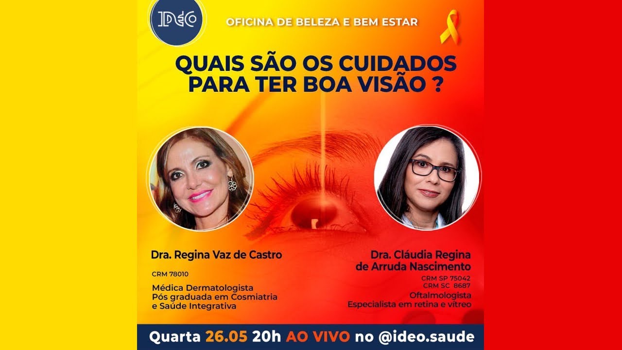#77 - Como ter melhor visão. Live de: 27/05/21 com Dra Claúdia Regina de Arruda Nascimento.