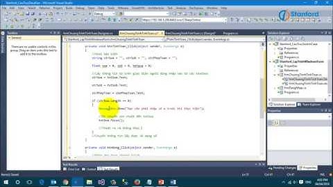 [Stanford] - Học lập trình c# cho người mới học - Chương trình tính toán bằng Windows Form trong C#