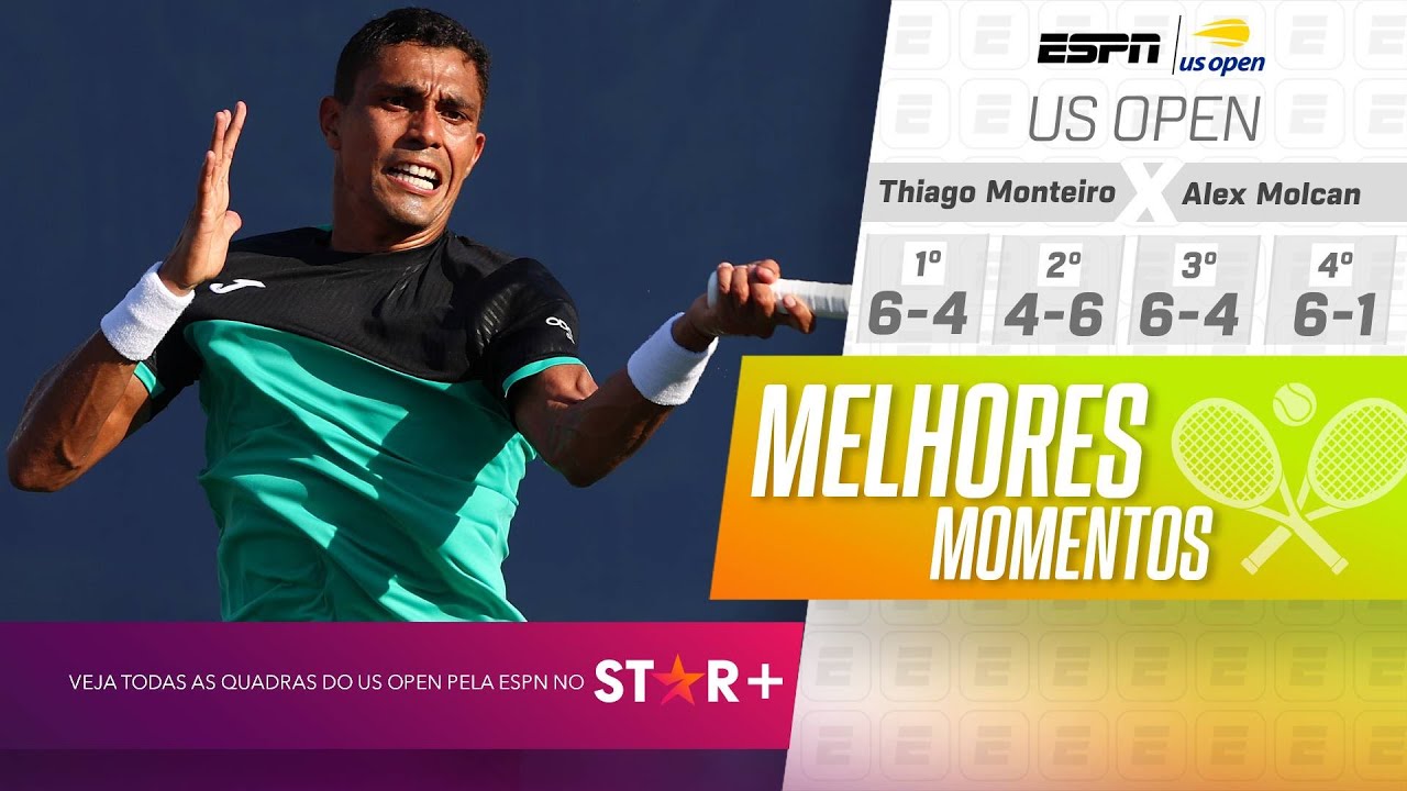 THIAGO MONTEIRO ELIMINA MOLCAN E CONQUISTA 1ª VITÓRIA DA CARREIRA NO US OPEN | MELHORES MOMENTOS