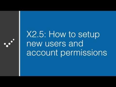 How to setup new users and account permissions