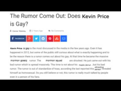 does kevin price is gay?