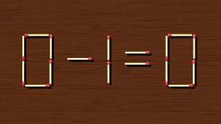 Move only 1 stick to make equation correct, Matchstick Puzzle