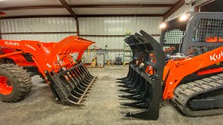 MTL Attachments X-Series Talon Root Rake Grapple/ Tiger Lights LED tractor lights!!🙌🏼💥🔥