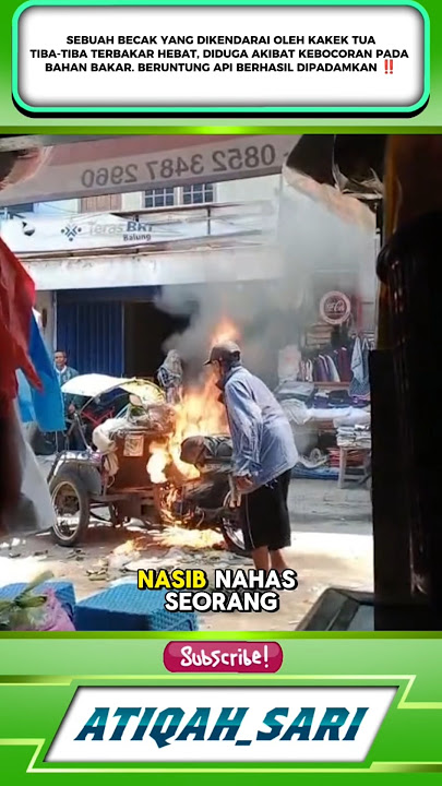 BECAK MOTOR TERBAKAR HEBAT ‼️#viral #viralvideo #trendingshorts #shortvideo