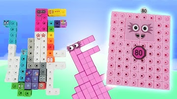 Build Numberblocks 80 for Toddlers Learning Math | Assemble Super Octoblock and Dinosaur Shape