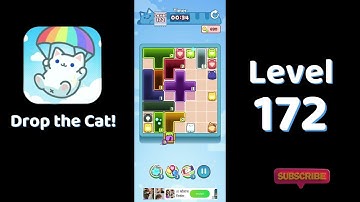 🎮 Drop the Cat! Level 172 Walkthrough | Fun Candy Puzzle Challenge 🐱
