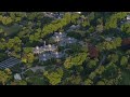Frankfurt am Main aerial tour showcasing historic Palmengarten botanical garden glasshouses, lush