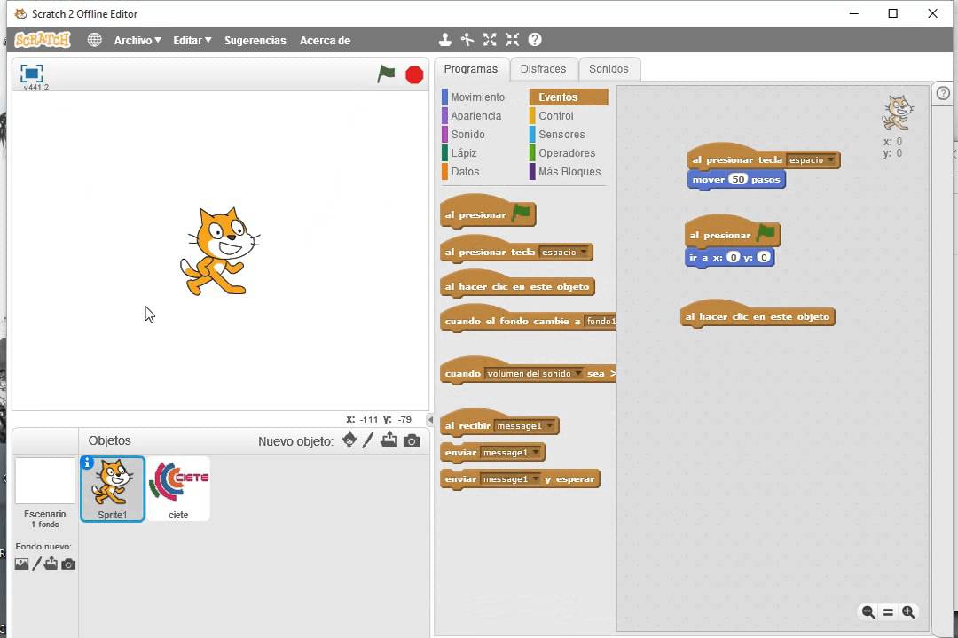 Resultado de imagen para imagenes de el bloque de eventos de scratch