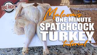 How to Spatchcock a Turkey - 1 Minute Example by HowToBBQRight 94,410 views 5 months ago 1 minute, 16 seconds