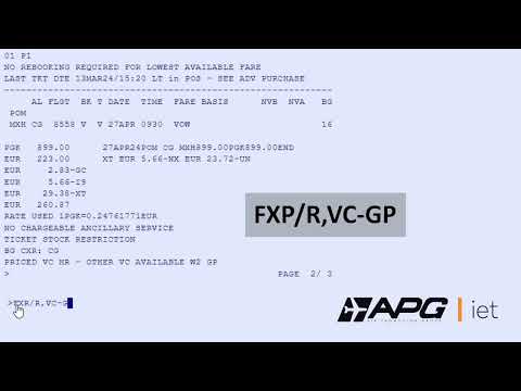 How to Issue a ticket using GP as the specified validating carrier. - video from APG Network
