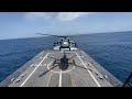 U.S. Army Blackhawk Helicopter Performs DLQs on USS Billings