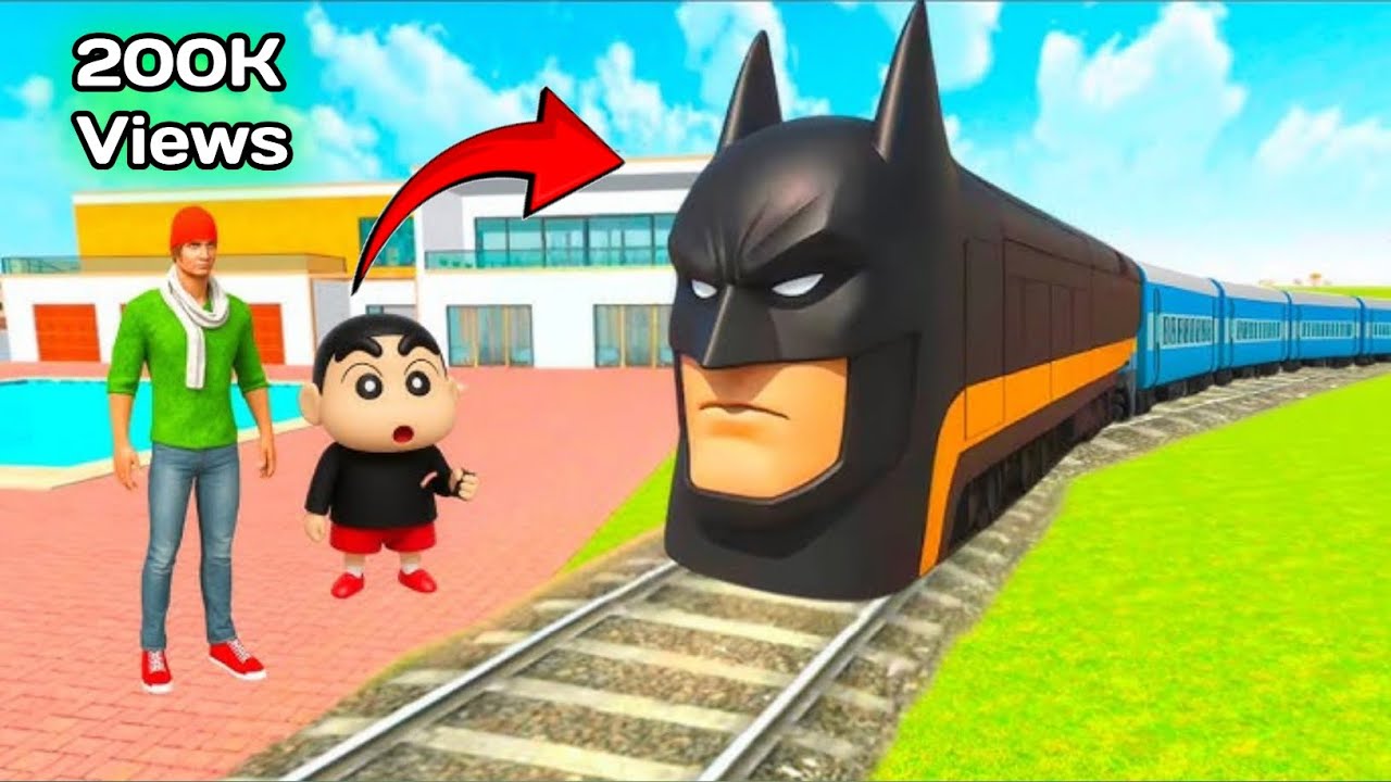 🎯Shinchan Ride 🎒 School train  🚂 In  Indian Theft Auto Simulator Game 🤯