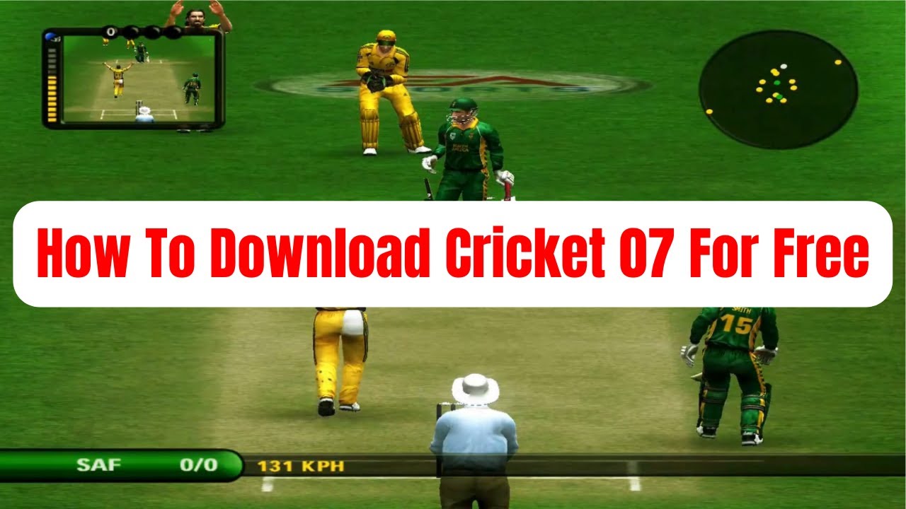 How To Download Cricket 07 For Free  cricket 07 download pc