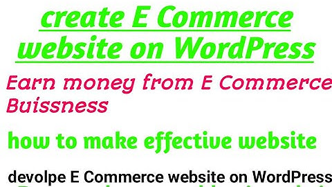 How to create an ecommerce website in WordPress in Urdu and Hindi | how to develop a new website