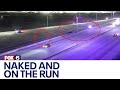 Naked man runs on Wisconsin freeway, caught on camera | FOX6 News Milwaukee