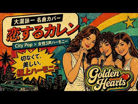 【シティポップ名曲】大瀧詠一「恋するカレン」cover｜Golden Hearts 女性3声ハーモニー