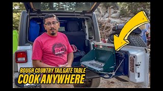 MY 2020 JEEP JL GETS A ROUGH COUNTRY CAMPING TAILGATE TABLE | HOW TO INSTALL IN DEPTH