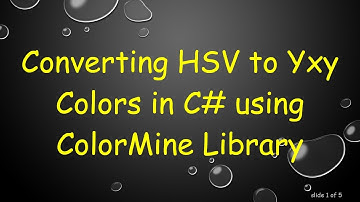 Converting HSV to Yxy Colors in C# using ColorMine Library