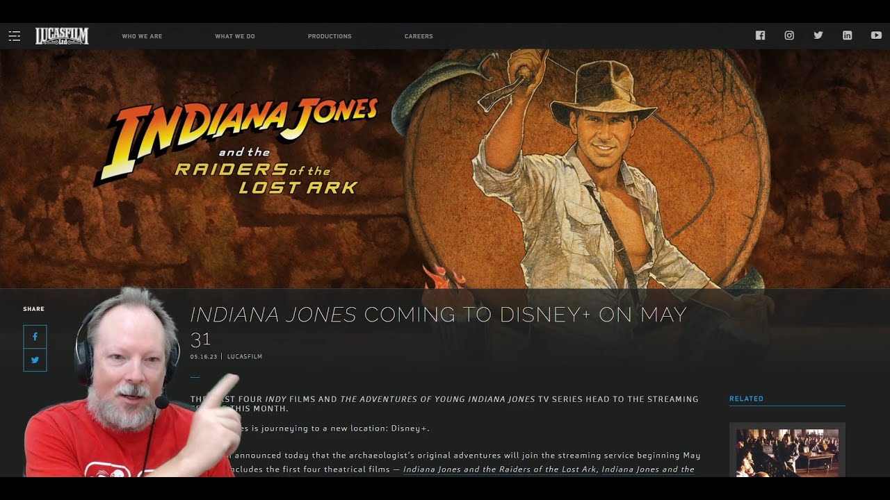 Indiana Jones Coming to Disney+ on May 31