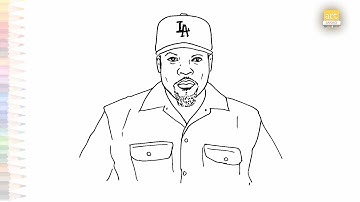 Ice Cube drawing easy | Face sketches easy | How to draw Ice Cube step by step | #artjanag #icecube