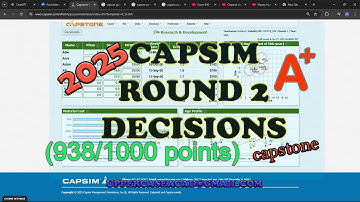 CAPSIM Round 2 - Decisions (938/1000 points)