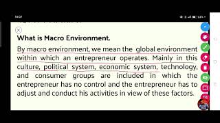 What is Macro Environment.