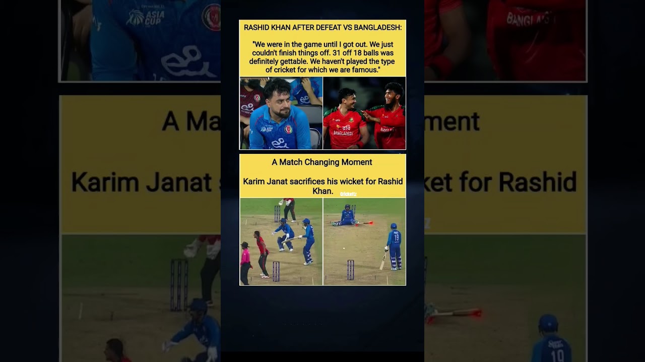 Rashid Khan emotional after losing against Bangladesh