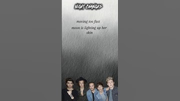 Night Changes Song by One Direction-(Lyrics Video) #music #songlyrics #coversong #dontgiveuponus