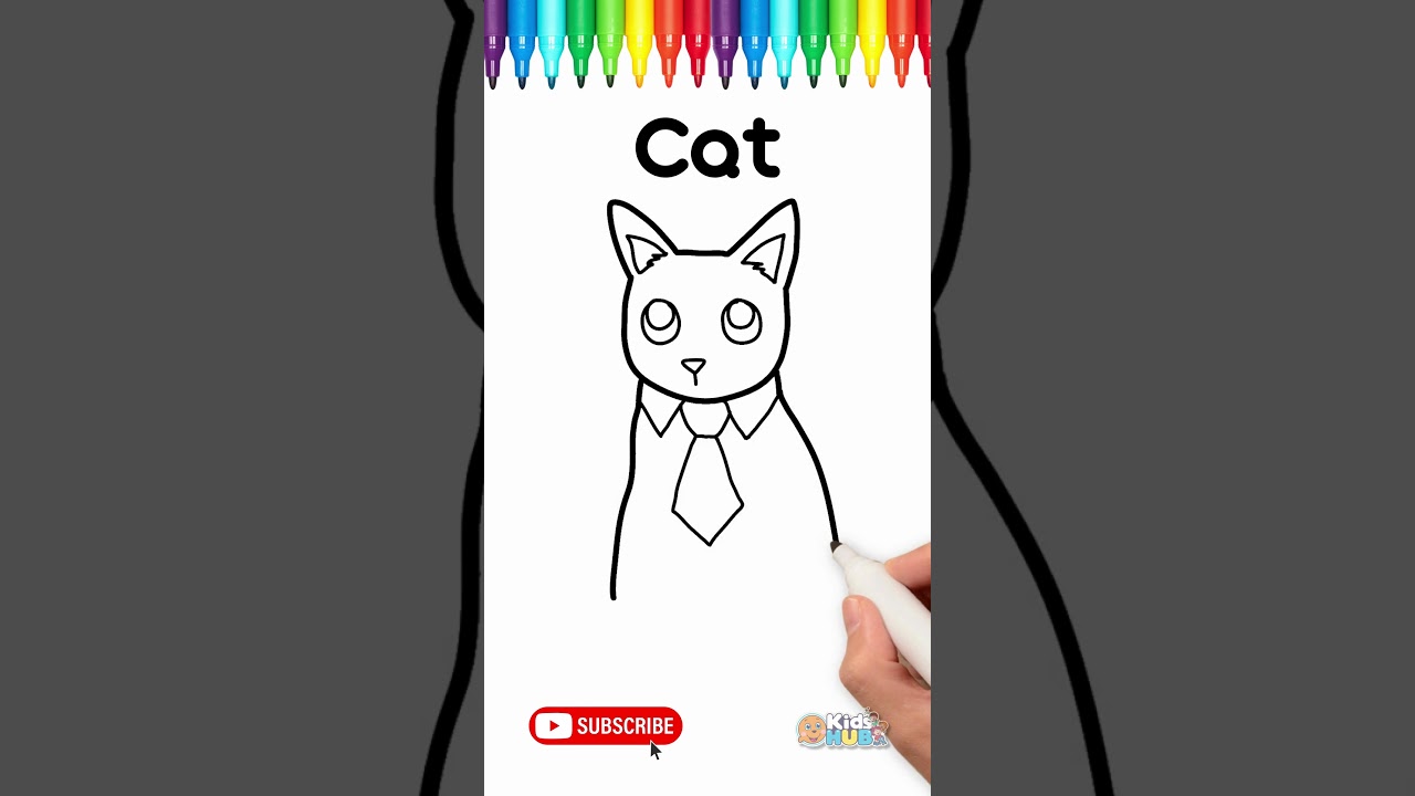 Alphabet ABC flashcards for kids - C is for cat. Learning first words and ABC's in English 🐱🅲