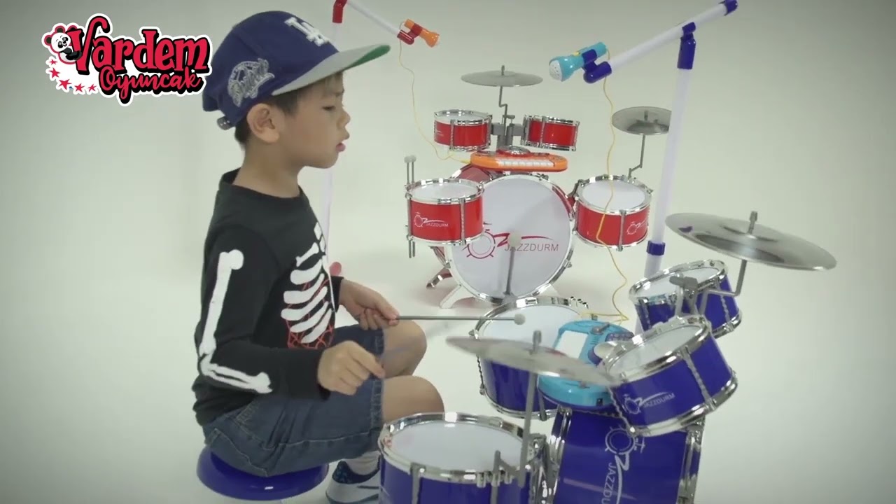 Vardem Oyuncak DJ Rock Drum With Keyboard Set Jazz Drum BAO-1704