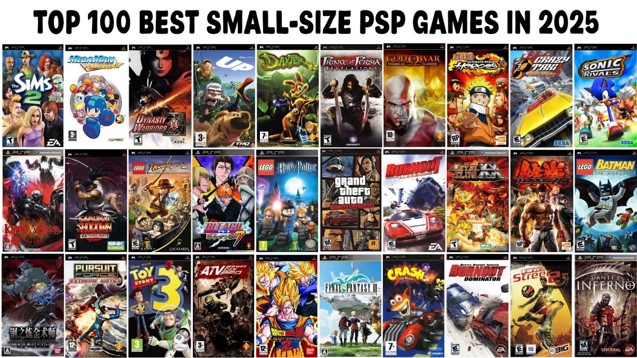 100 GAME PSP TERBAIK UKURAN KECIL 2025 – RINGAN TAPI SERU ABIS! || EMULATOR PSP 4K