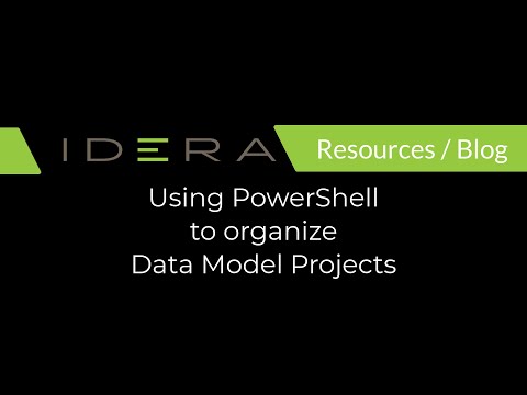 Using PowerShell to organize Data Model Projects