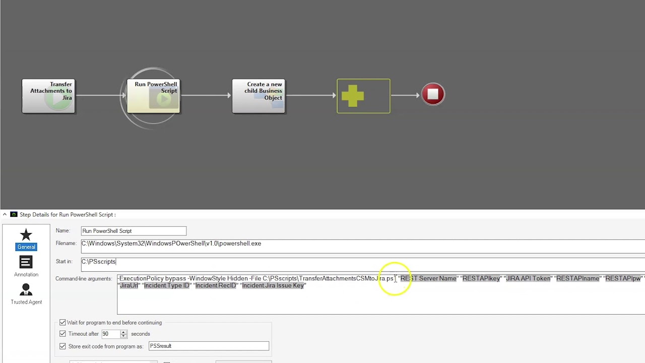 How to Run PowerShell from Cherwell One-Steps