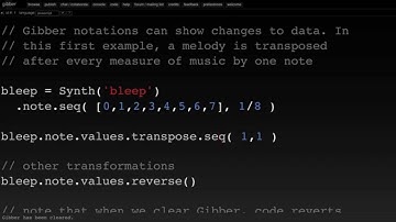 Notations in Gibber - miscellaneous notations