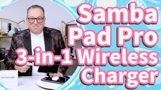 Samba Pad Pro Magnetic 3-in-1 Wireless Charger: Great for iPhone, Apple Watch, AirPods and More