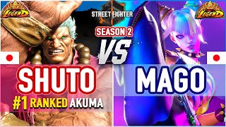 SF6 🔥 Shuto (#1 Ranked Akuma) vs Mago (Juri) 🔥 SF6 High Level Gameplay