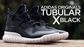 adidas tubular x black and white