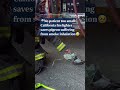 California firefighter gives oxygen to pigeon suffering from smoke inhalation