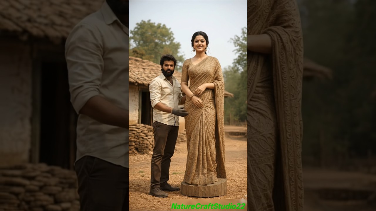 Raw Wooden Log Se Beautiful Statue 😲 | Full Wood Carving Process  Satisfying Transformation 