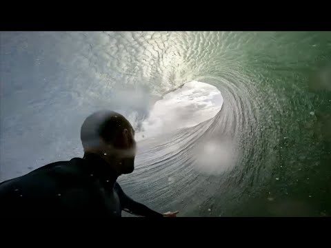 Kirra Barrels in July - Bombing East Coast Low - Part 1