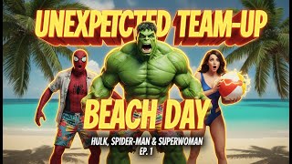 Unexpected Beach Day Hulk, Spider-Man Super Woman Team-Up Episode 1