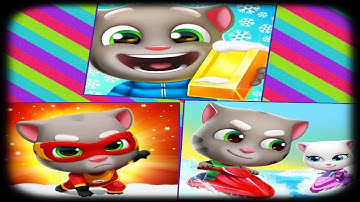 Talking Tom Gold Run (vs) Talking Tom Hero Dash (vs) Tom Jetski 2 || Comparing Gameplay