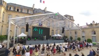 France : Jean-Michel Jarre et Marc Cerrone à l'Elysée pour la fête de la musique