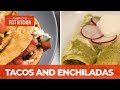 How to Make Crispy Tacos Dorados and Roasted Poblano and Black Bean Enchiladas