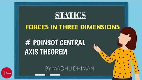 POINSOT CENTRAL AXIS || LECTURE 2 || FORCES IN THREE DIMENSIONS || STATICS || B.A.,B.SC. 2nd year