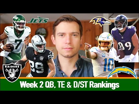 Week 2 QB TE And D ST Rankings 2025 Fantasy Football